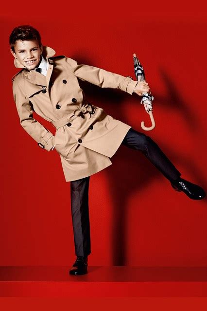 romeo beckham for burberry|Romeo Beckham makes his modeling debut for .